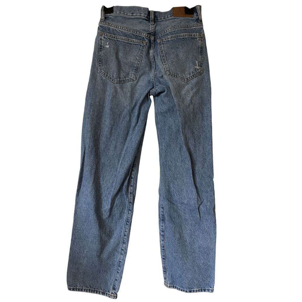 Madewell Low Strung Straight Button Fly Denim Jeans 23 - Picture 5 of 8